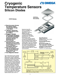 Thumbnail of document Data Sheet - CY670A Cryogenic Silicon Diode Temperature Sensor